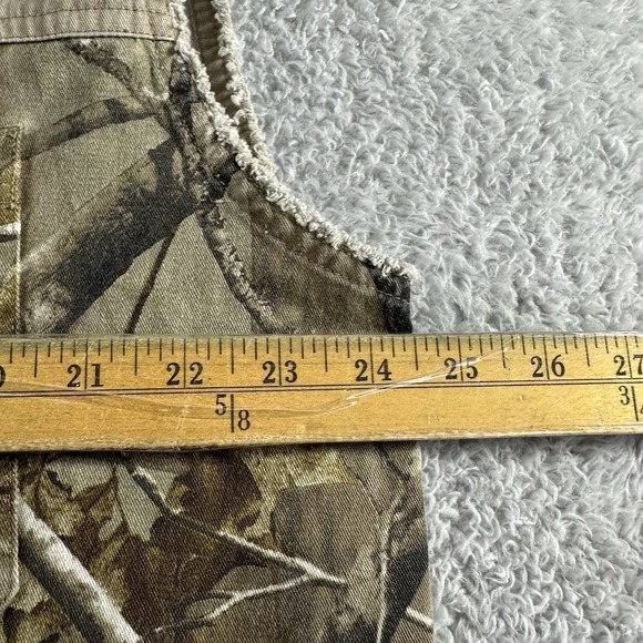 Redhead Camo Shirt Mens Large Cut Off‎ Sleeveless Button Up Brown Hunting - Picture 5 of 7